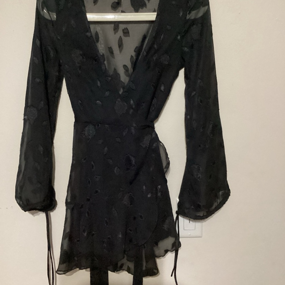 Lucy in the Sky Black Long Sleeve tunic